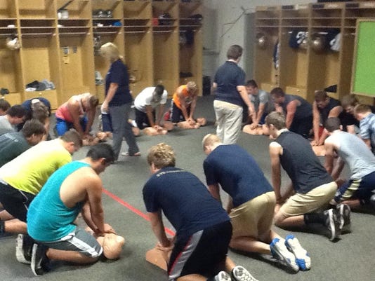 Lancaster Football Players Take Advantage Of Cpr Class
