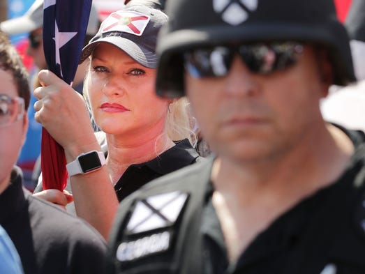 Hundreds of white nationalists, neo-Nazis and members