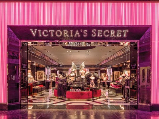 In front of a Victoria & Secret Store