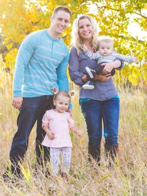 Danny Villalobos with his wife, Alissa, and their two children. Villalobos is returning after studying in Utah to take a position as a physician assistant at South Lyon Medical Center in Yerington.