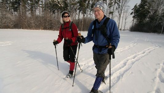 Snowshoeing is great exercise.