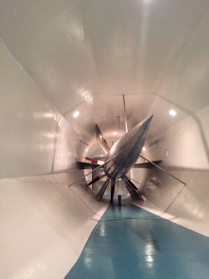 This turbine powers the Glenn L. Martin Wind Tunnel at the University of Maryland.
