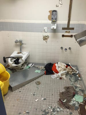 Arizona governor’s officeRestrooms, as well as showers and sleeping areas, were damaged during riots at a prison near Kingman last week. An inmate riot at a Management & Training Corp. private prison outside Kingman destroyed toilets during the Independence Day weekend.