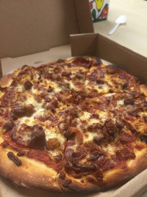 Hopjacks Pizza Kitchen and Taproom's Butcher Block pizza.