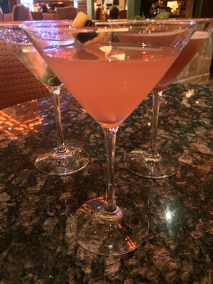 The sweet peach blossom cocktail includes peach schnapps.