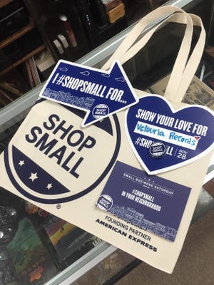 Promotional items given out at during Small Business Saturday.