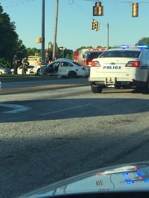 A crash near the intersection of Mills Avenue and Henrydale Avenue was causing delays Monday morning. April 30, 2018