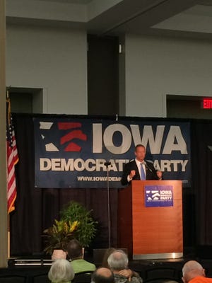 Maryland Gov. Martin O'Malley addresses the Iowa Democratic Party's state convention.