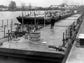 In this 1943 photo, barges built to serve the Army