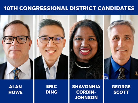 Four Democratic candidates are competing in Pennsylvania's 10th Congressional District race.