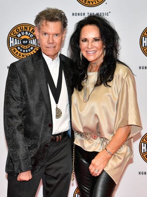 Randy Travis and his wife Mary on the Red Carpet at the Country Music Hall of Fame Medallion Ceremony at the Country Music Hall of Fame on Sunday, October 22, in Nashville, Tenn. 