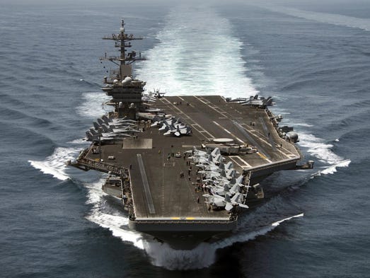 U.S. carrier moving off coast of Yemen to block Iranian arms shipments