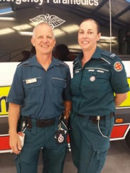 Paramedics Graeme Cooper and Danielle Kellan helped a terminally ill woman by taking her on a side trip so she could once more see Hervey Bay in Queensland, Australia.