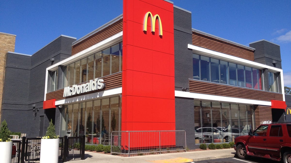 The exterior of a McDonald's restaurant