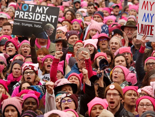 Thousands gather for the Women's March on Washington,