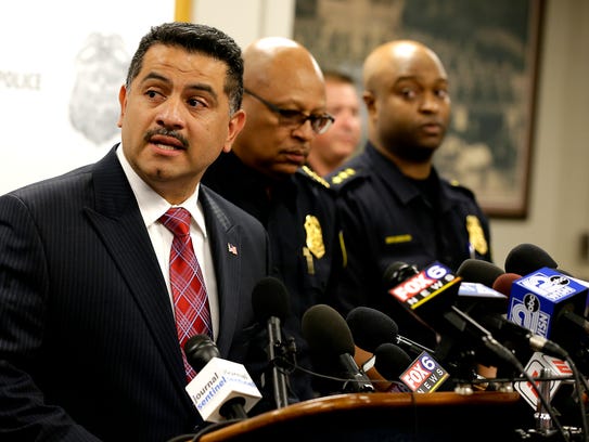 Milwaukee Police Department Chief Alfonso Morales speaks