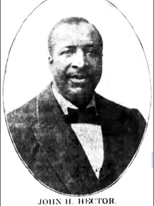 John H. Hector photo in Belvidere Daily Republican (Belvidere, Illinois; August 19, 1908, page 4)
