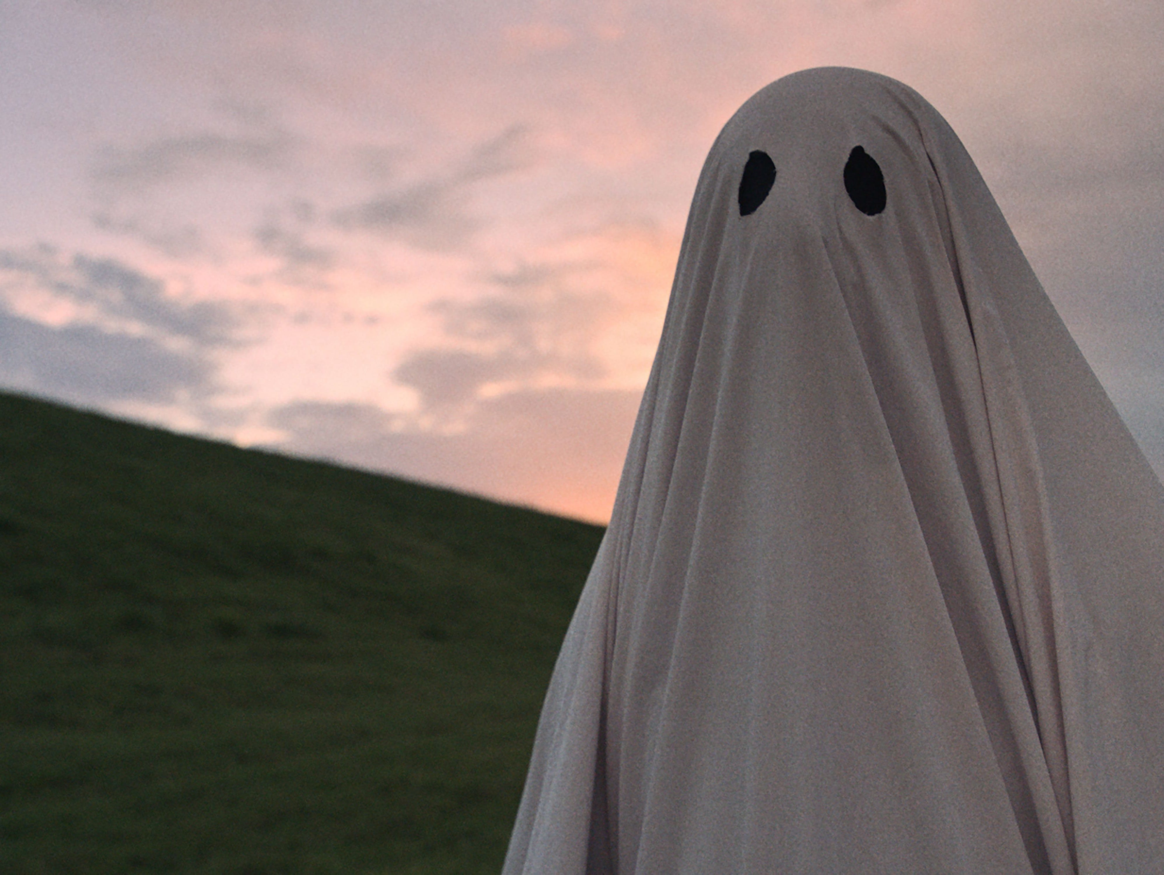 Casey Affleck wears a sheet as a man recently deceased in 'A Ghost Story.'