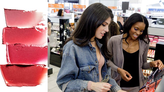 Customers at an Ulta Beauty store.