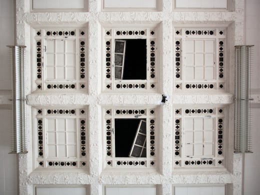Studios Plan New Life For Home Of Detroit Stock Exchange - the ceiling in the main room of the former detroit