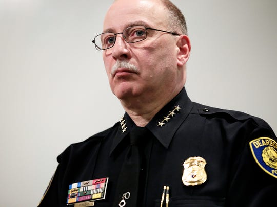 Dearborn Police Chief Ronald Haddad during a press