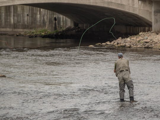 Fly fishing on the Battle Creek River