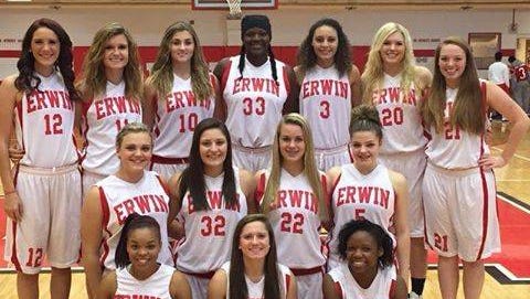 The Erwin girls basketball team.
