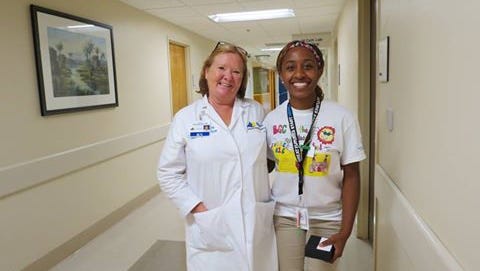 Southeast Regional Youth of the Year winner Raliyah Dawson enjoyed a tour of Sebastian River Medical Center with Anna Brooks, Chief Nursing Officer. Brooks explained a day in the life of a nurse practitioner, Raliyah’s chosen career path.