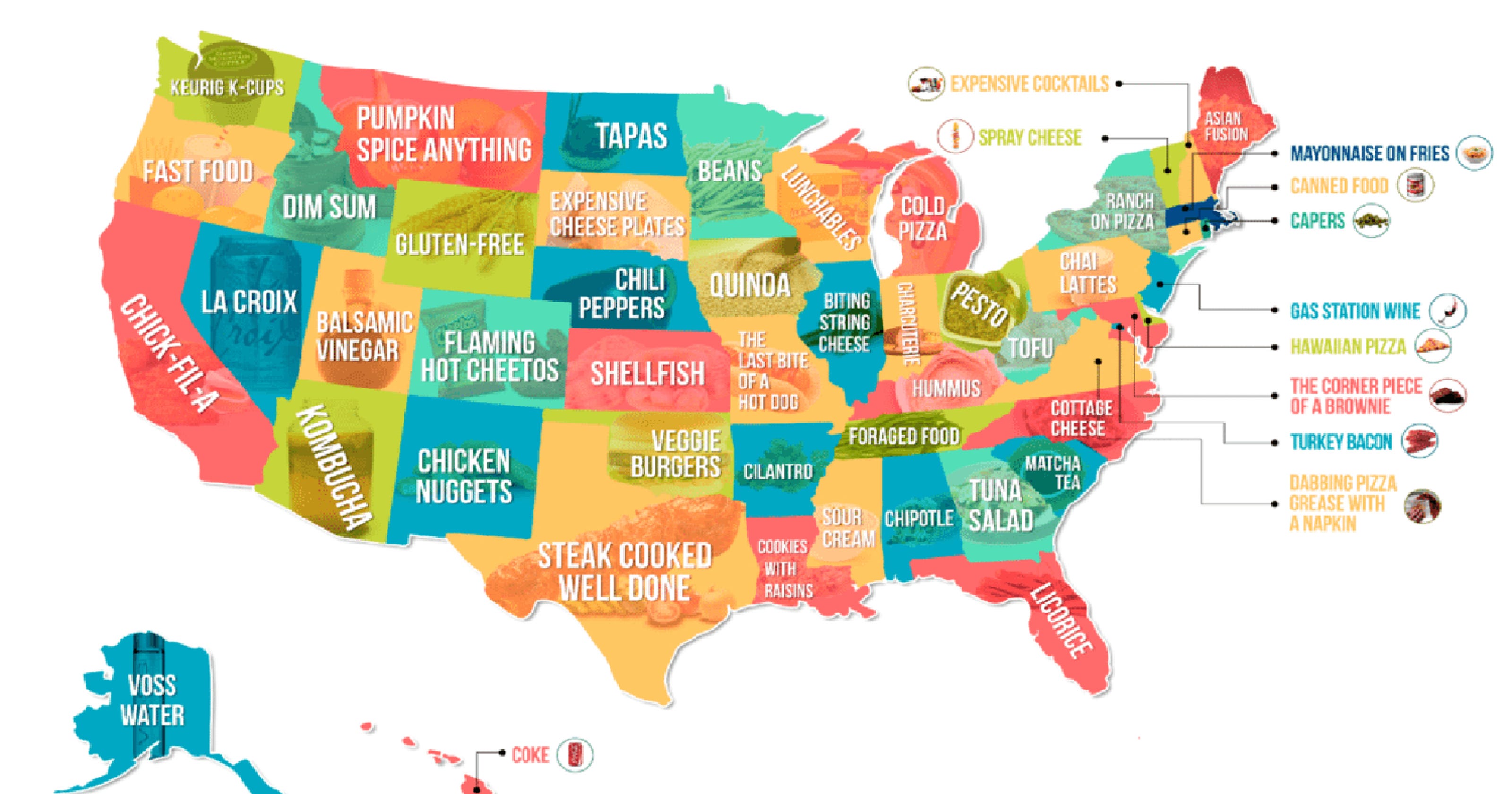 The most hated foods in each state