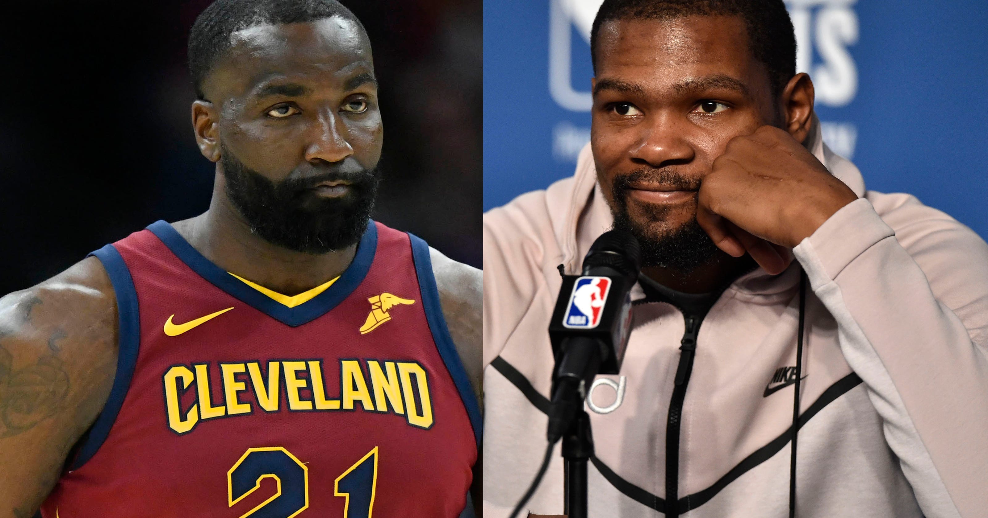Kendrick Perkins flipped off Kevin Durant during Game 3 presser