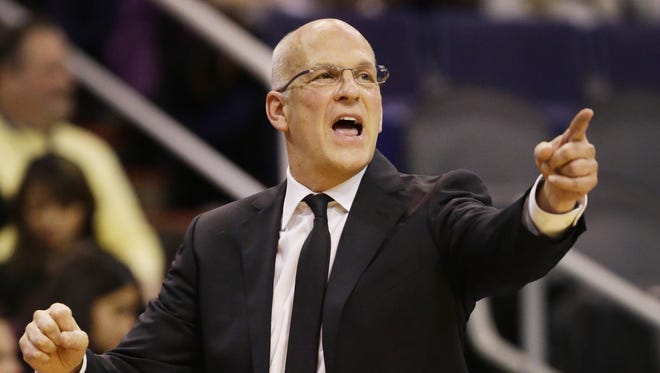 Phoenix Suns head coach Jay Triano against the Houston Rockets during the first half on Jan. 12, 2018 at Talking Stick Resort Arena in Phoenix, Ariz.