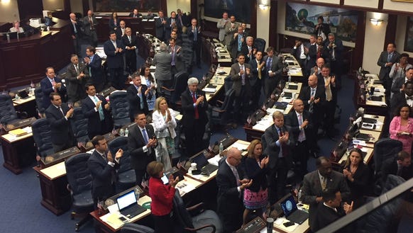 House stands and applause Rep Jared Moskowitz when