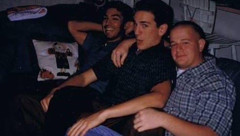 From left to right: Joe LaGuardia, Phil Letizia and Aaron Feis, students at Marjory Stoneman Douglas High School in Parkland in 1995. Feis was killed in Wednesday's shooting at the high school defending students, law enforcement said.