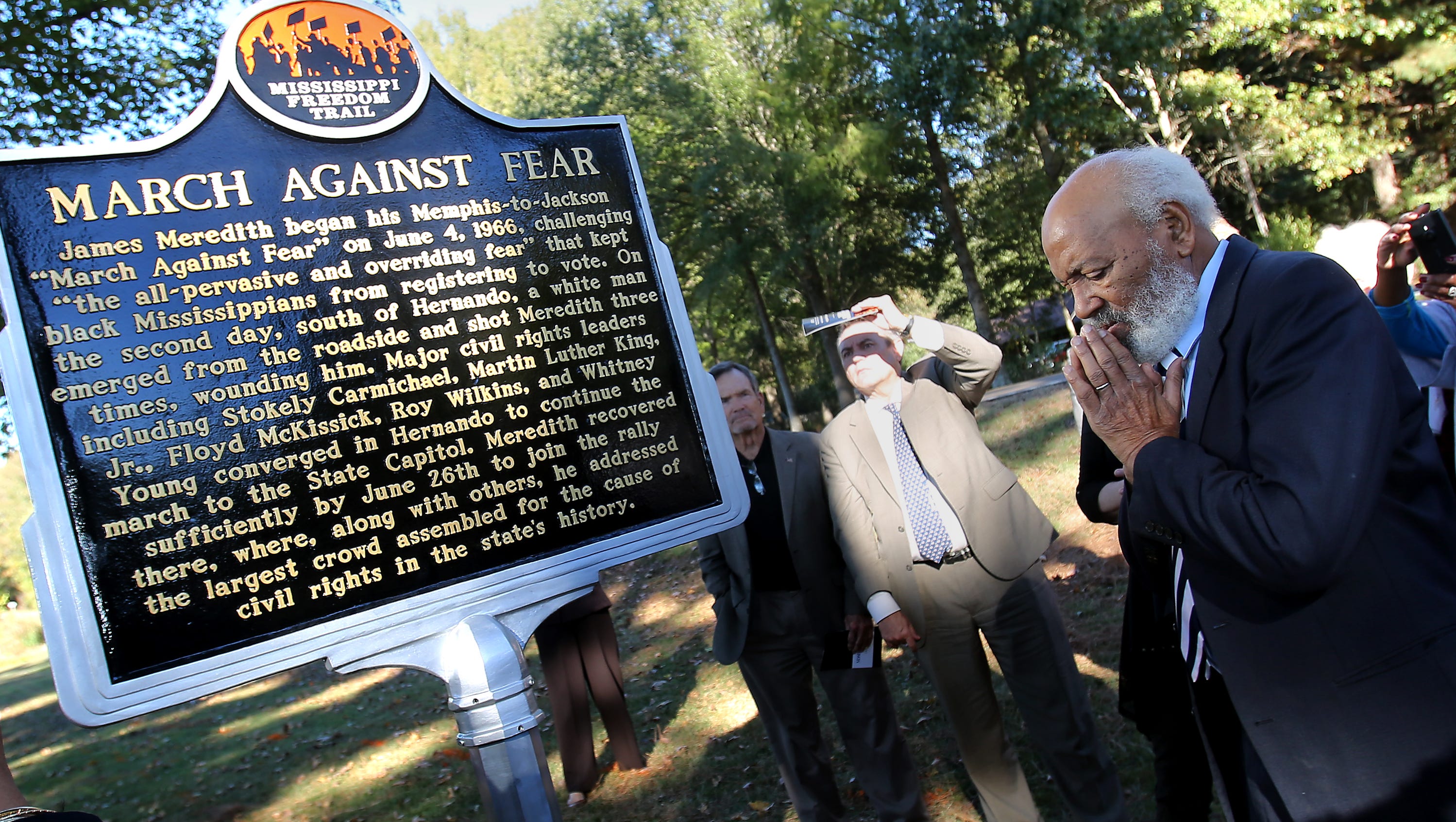 Marker Dedicated At Site Where James Meredith Was Shot Marker Dedicated At Site Where James Meredith Was Shot
