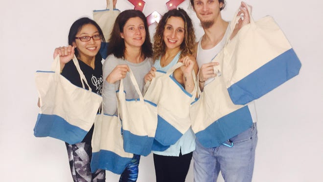 Staff from Peace Love Yoga Studio in Vineland are accepting donations for Court Appointed Special Advocates of Cumberland, Gloucester and Salem Counties’ duffel bag project.