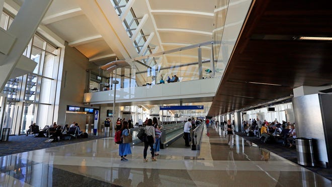 The south concourse at the Tom Bradley International Terminal in Los Angeles International Airport.