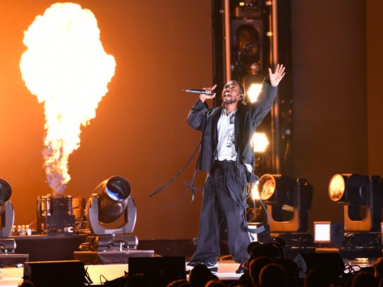 Kendrick Lamar performs during the 60th Annual Grammy