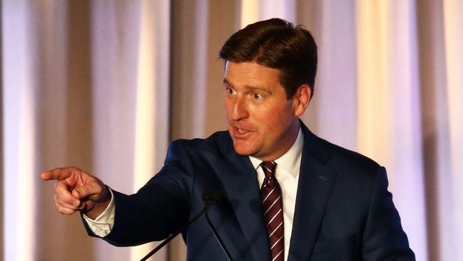 Phoenix Mayor Greg Stanton makes his sixth State of the City address on April 25, 2017, at the Sheraton Grand Phoenix in Phoenix.