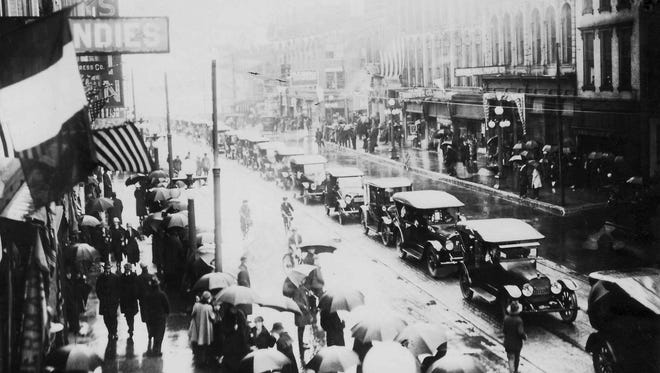 On April 6, 1918, a rainy Saturday, a massive parade would march through the streets of Evansville to celebrate Library Loan Day.
