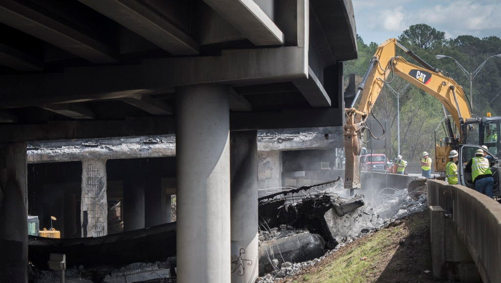Atlanta bridge collapse shows how fire defeats concrete, steel