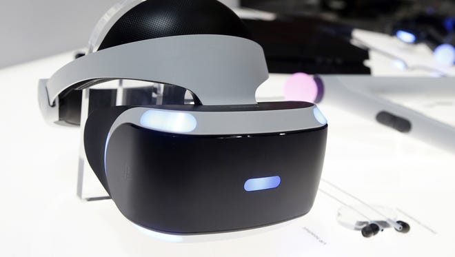 The PlayStation VR headset was on display during last week's Electronic Entertainment Expo in Los Angeles. It will launch nationwide on Oct. 13.