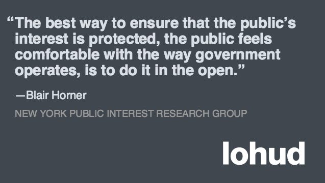 Comment from Blair Horner, New York Public Interest Research Group.