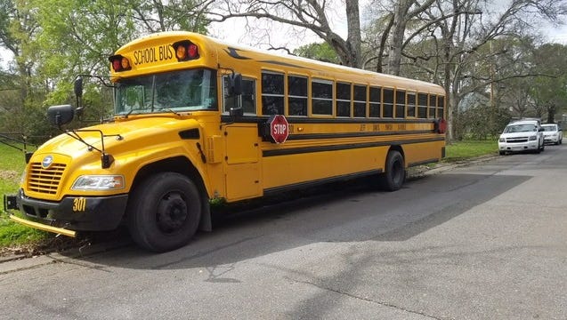 The stolen bus was found in the 500 block of 7th Street in Crowley. The vehicle was found abandoned and running this after, authorities said.