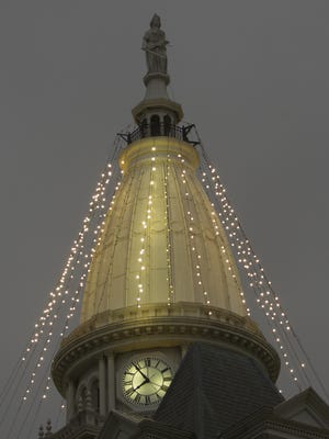 The Tippecanoe County Courthouse Christmas lights won't be possible this year because of maintenance on the dome. County officials will string lights through the trees on the courthouse square.
