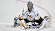 Nashville Predators goalie Pekka Rinne (35) stretches