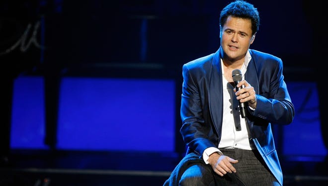A file photo of Donny Osmond performing in the Donny & Marie variety show at the Flamingo Las Vegas December 3, 2008 in Las Vegas, Nevada.
