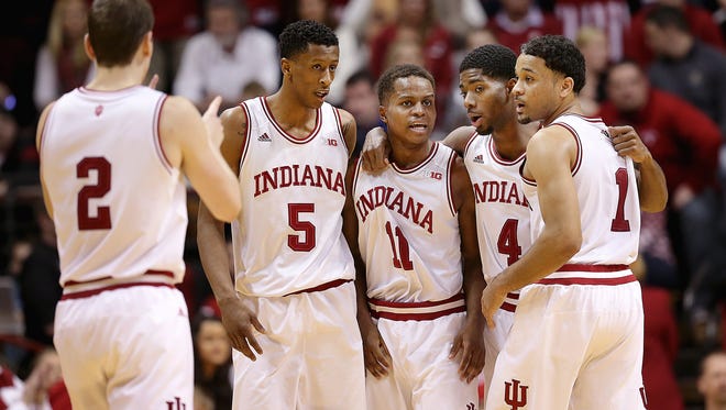 Any of these Indiana players – Troy Williams (5), Yogi Ferrell (11),  Robert Johnson (4) and James Blackmon Jr. (1) –  could be used to drive offense in the upcoming season.
