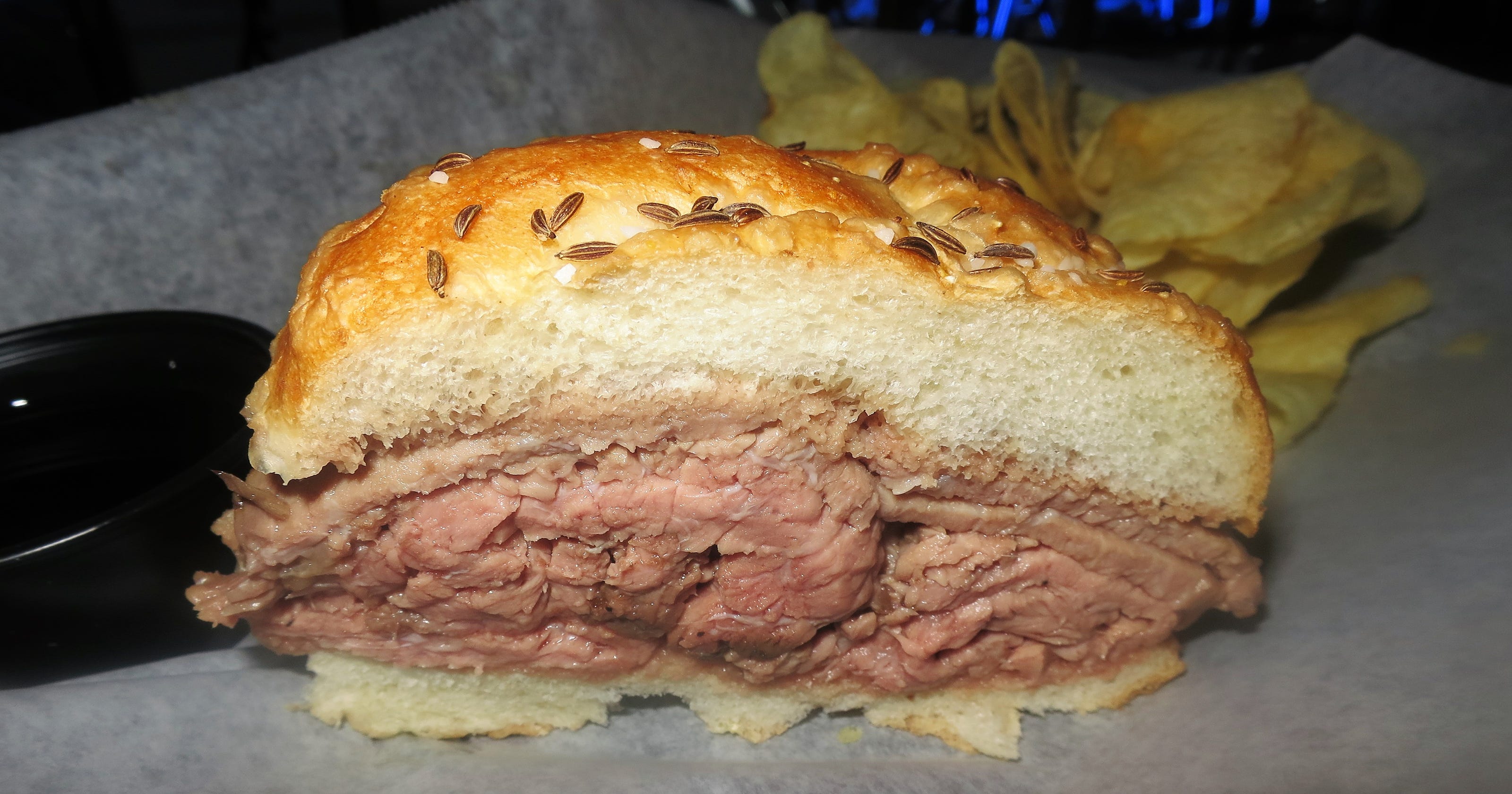 The beef on weck sandwich in Buffalo, N.Y.