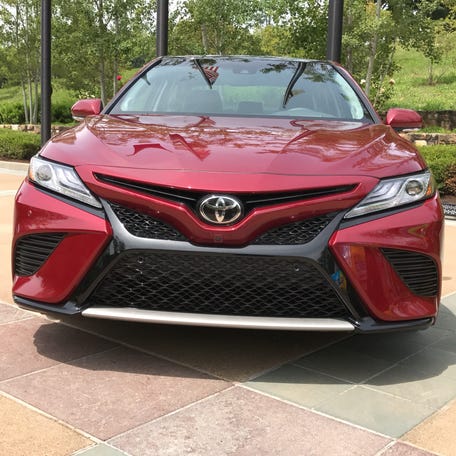 The 2018 Toyota Camry is photographed in Portland, Oregon on June 7, 2017.