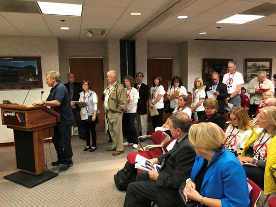 Critics of a proposed JCP&L transmission line attend